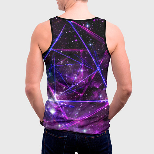 Мужская майка без рукавов Космонавты Марио и Луиджи покоряют космос - нейроа / 3D-Черный – фото 4