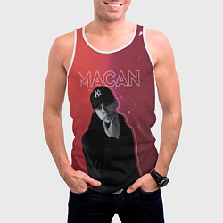 Майка-безрукавка мужская Макан - певец, цвет: 3D-белый — фото 2