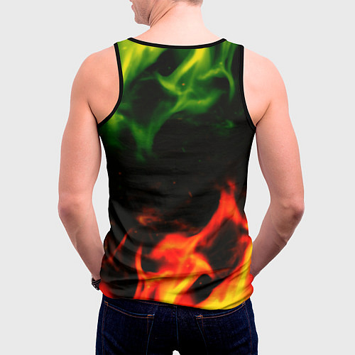 Мужская майка без рукавов Cyberpunk 2077 fere steel / 3D-Черный – фото 4