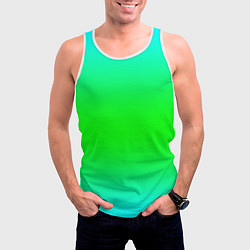 Майка-безрукавка мужская Кислотный градиент текстура, цвет: 3D-белый — фото 2