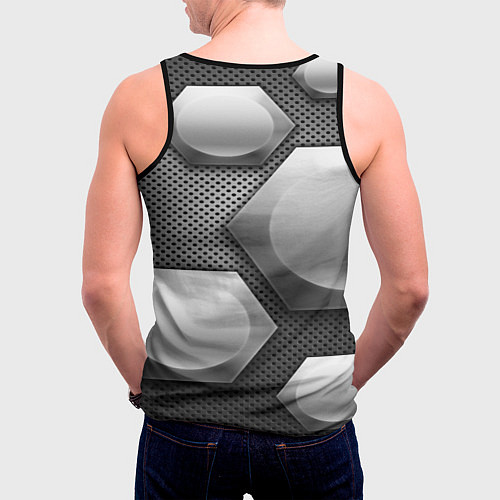 Мужская майка без рукавов Lexus карбон стиль / 3D-Черный – фото 4