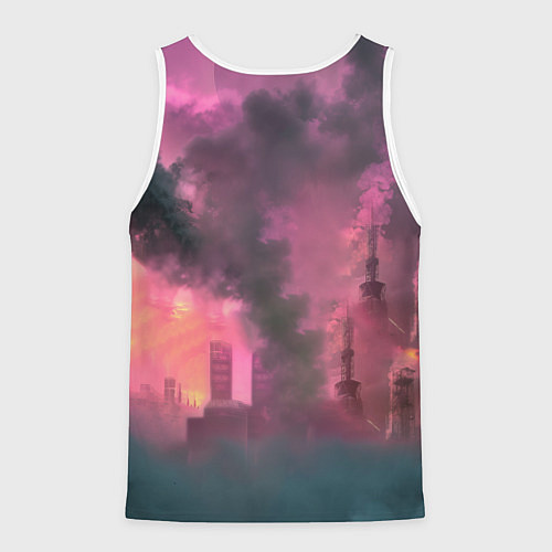 Мужская майка без рукавов Stalker 2 радиоактивный фон / 3D-Белый – фото 2