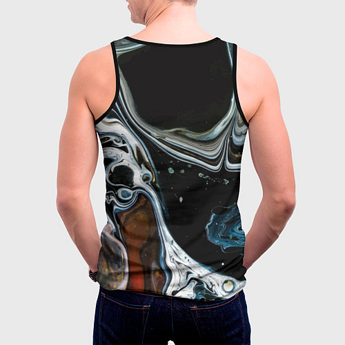 Мужская майка без рукавов Slava Marlow music artist / 3D-Черный – фото 4