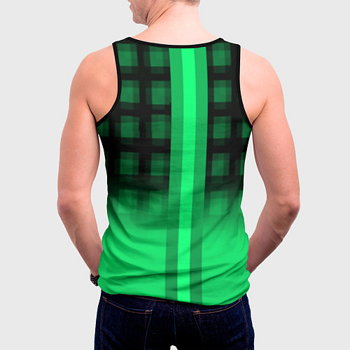 Мужская майка без рукавов Xbox game studio geometry / 3D-Черный – фото 4