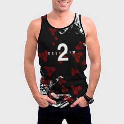 Майка-безрукавка мужская Destiny 2 logo game, цвет: 3D-черный — фото 2