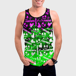 Майка-безрукавка мужская Fortnite краски кислота, цвет: 3D-черный — фото 2
