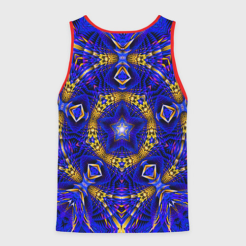 Мужская майка без рукавов Оптический узор текстура / 3D-Красный – фото 2