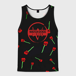 Майка-безрукавка мужская Watch dogs 2 rose, цвет: 3D-черный