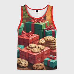 Мужская майка без рукавов Новый год печенье