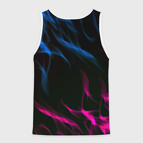 Мужская майка без рукавов Barcelona neon flame / 3D-Белый – фото 2