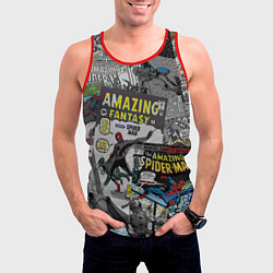 Майка-безрукавка мужская Spider-man comics, цвет: 3D-красный — фото 2