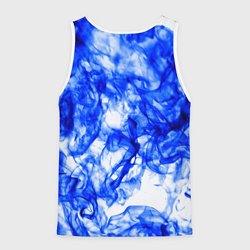 Мужская майка без рукавов Portal 2 flame blue / 3D-Белый – фото 2