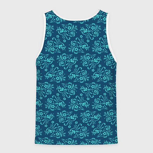 Мужская майка без рукавов Цветочные обои / 3D-Белый – фото 2