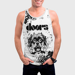 Майка-безрукавка мужская The Doors - рок пес, цвет: 3D-белый — фото 2