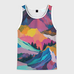 Мужская майка без рукавов Красочные горы