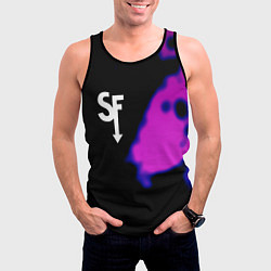 Майка-безрукавка мужская Sally Face неон краски, цвет: 3D-черный — фото 2