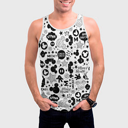 Майка-безрукавка мужская Микки Маус узор, цвет: 3D-белый — фото 2