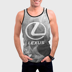 Майка-безрукавка мужская Lexus - grey gradient, цвет: 3D-черный — фото 2