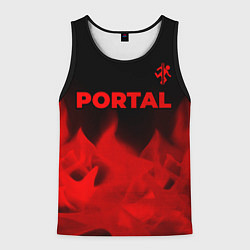 Мужская майка без рукавов Portal - red gradient посередине