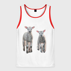 Мужская майка без рукавов Ягнята овцы