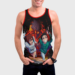 Майка-безрукавка мужская Побег от турбо бабки, цвет: 3D-красный — фото 2