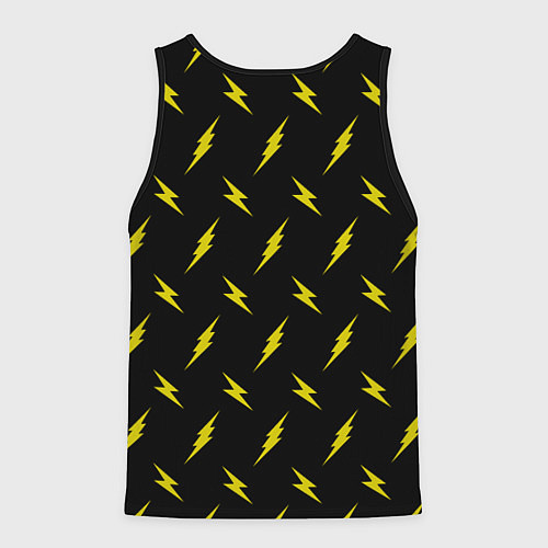 Мужская майка без рукавов Молнии Флеша / 3D-Черный – фото 2