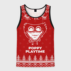Мужская майка без рукавов Новогодний Poppy Playtime с оленями