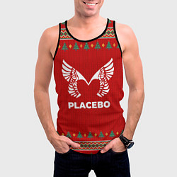 Майка-безрукавка мужская Placebo new year, цвет: 3D-черный — фото 2