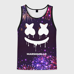 Мужская майка без рукавов Праздничный Marshmello