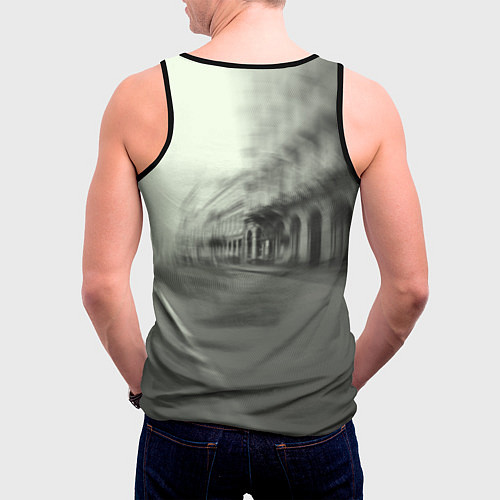 Мужская майка без рукавов Спорткар в серых тонах / 3D-Черный – фото 4