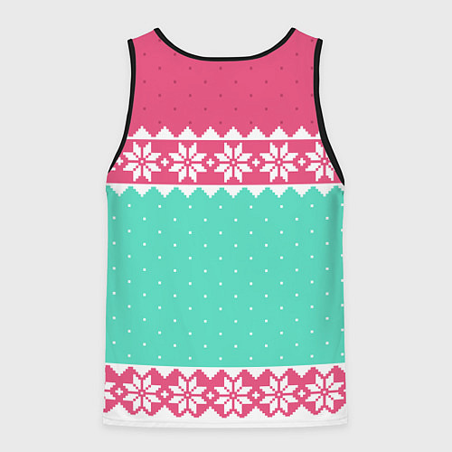 Мужская майка без рукавов Новогодний свитер Пауэр из Человек-бензопила / 3D-Черный – фото 2