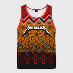 Майка-безрукавка мужская Metallica christmas ugly sweater, цвет: 3D-красный