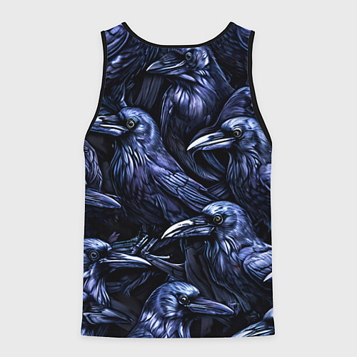 Мужская майка без рукавов Черные вороны / 3D-Черный – фото 2