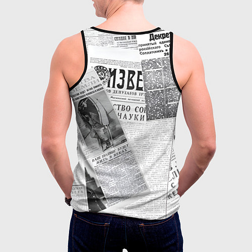 Мужская майка без рукавов Izvestiya / 3D-Черный – фото 4