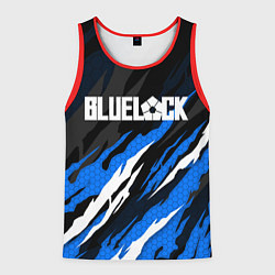 Майка-безрукавка мужская Блюлок - синий языки, цвет: 3D-красный