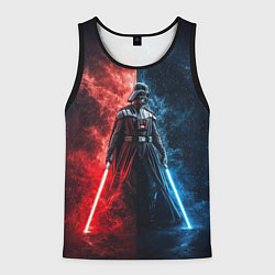 Майка-безрукавка мужская Дарт Вейдер - две стороны силы, цвет: 3D-черный