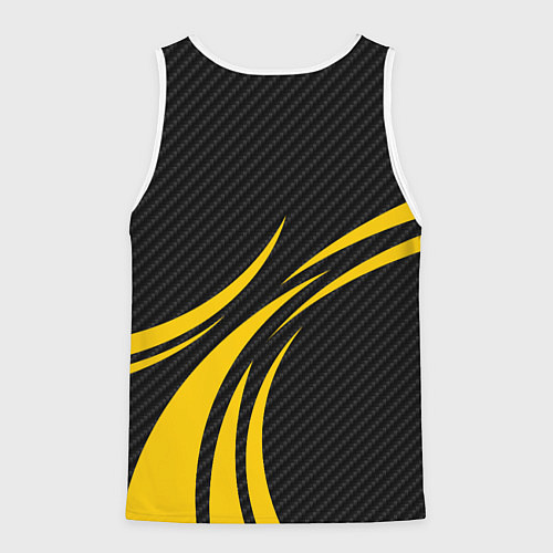 Мужская майка без рукавов Zeekr - yellow color / 3D-Белый – фото 2