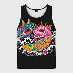 Мужская майка без рукавов Татуировка в японском стиле