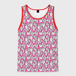 Мужская майка без рукавов Выдры новогодние