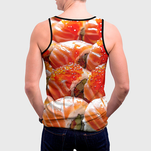 Мужская майка без рукавов Ролл Филадельфия / 3D-Черный – фото 4