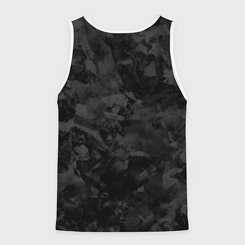 Мужская майка без рукавов Arctic Monkeys - серый тайдай / 3D-Белый – фото 2