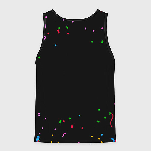Мужская майка без рукавов David Bowie конфети / 3D-Черный – фото 2