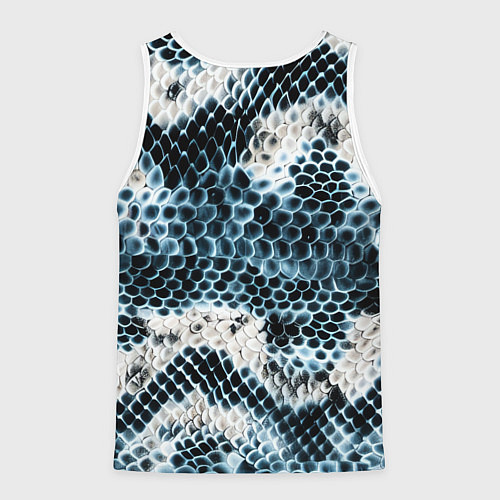 Мужская майка без рукавов Змеиный тренд / 3D-Белый – фото 2