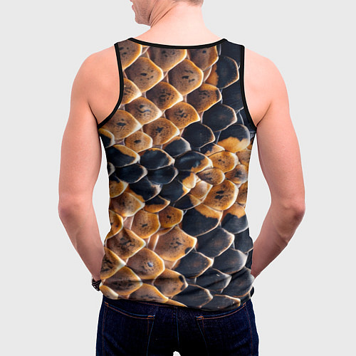 Мужская майка без рукавов Змеиный талисман / 3D-Черный – фото 4