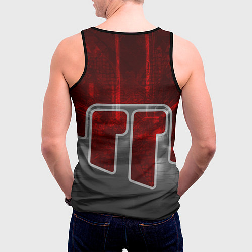 Мужская майка без рукавов Пурпурный автомобиль / 3D-Черный – фото 4