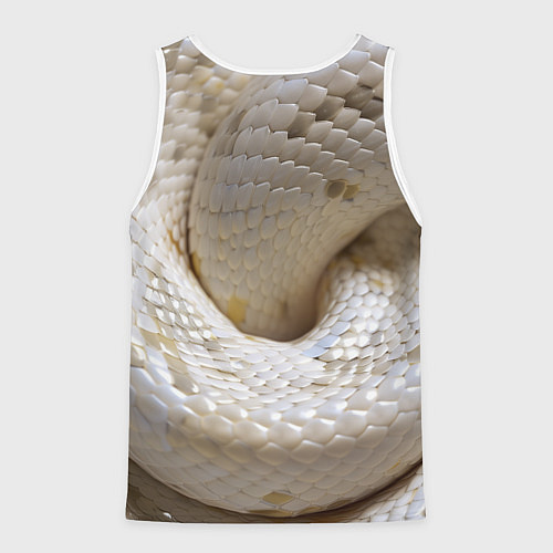 Мужская майка без рукавов Мой удав / 3D-Белый – фото 2