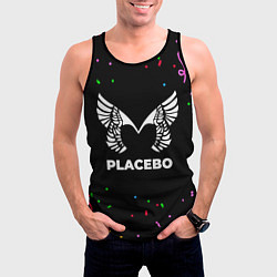 Майка-безрукавка мужская Placebo конфети, цвет: 3D-черный — фото 2