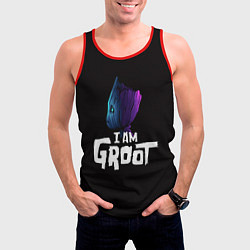 Майка-безрукавка мужская Я есть Грут, цвет: 3D-красный — фото 2