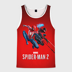 Майка-безрукавка мужская Два паука Marvel spider man 2, цвет: 3D-белый