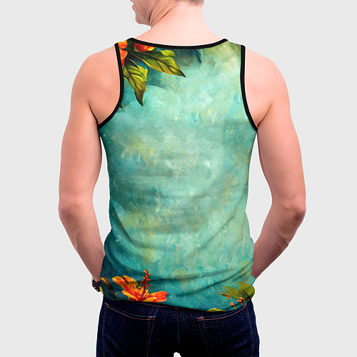 Мужская майка без рукавов Колибри в природе / 3D-Черный – фото 4